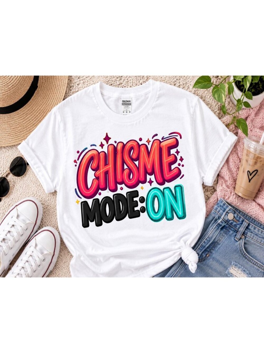 Chisme Mode On Shirt, Funny Latina Spanglish Graphic Tee